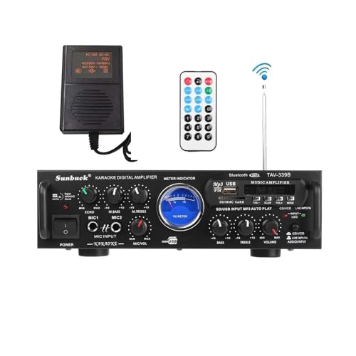 HEALBYBLE 600W Bluetooth Power Stereo-Verstärker Vu. Meter FM 2CH USB SD Karaoke Home Verstärker Theater Digital Amp Auto Audio,Einfache Balance-Kontrolle HEALBYBLE 600W Bluetooth Power Stereo-Verstärker Vu. Meter FM 2CH USB SD Karaoke Home Verstärker Theater Digital Amp Auto Audio,Einfache Balance-Kontrolle von HEALBYBLE