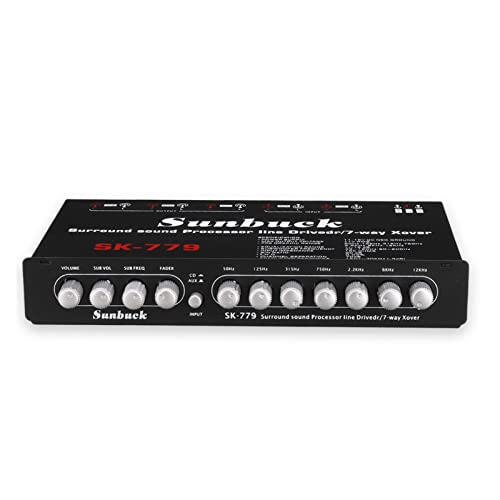 HEALBYBLE 7-Band-Subwoofer-Verstärkerplatine DC 11-15V. Auto Power Audio Stereo-Verstärker-Board Bass Amp aux.,Einfache Balance-Kontrolle(SK-779) von HEALBYBLE