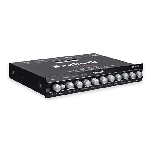 HEALBYBLE 7-Band-Subwoofer-Verstärkerplatine DC 11-15V. Auto Power Audio Stereo-Verstärker-Board Bass Amp aux.,Einfache Balance-Kontrolle(SK-889) von HEALBYBLE