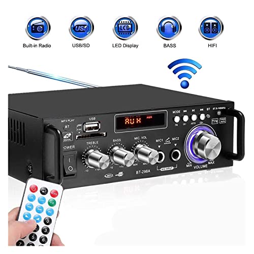 HEALBYBLE 800W Amplifie Home Verstärker Audio Bluetooth Verstärker Subwoofer Verstärker Home Theatre Sound System Verstärker Professionelle,Einfache Balance-Kontrolle(220-V) von HEALBYBLE