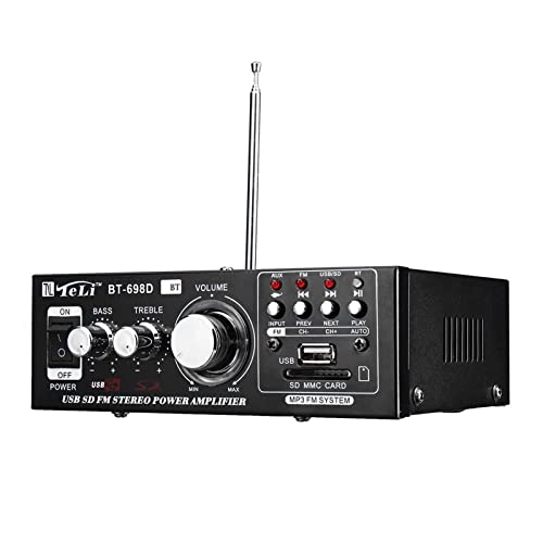 HEALBYBLE Auto Bluetooth Digitalverstärker 400W Audio-Leistungs-Stereo-Verstärker Home Fm Radio-Subwoofer mit Fernbedienung,Einfache Balance-Kontrolle von HEALBYBLE