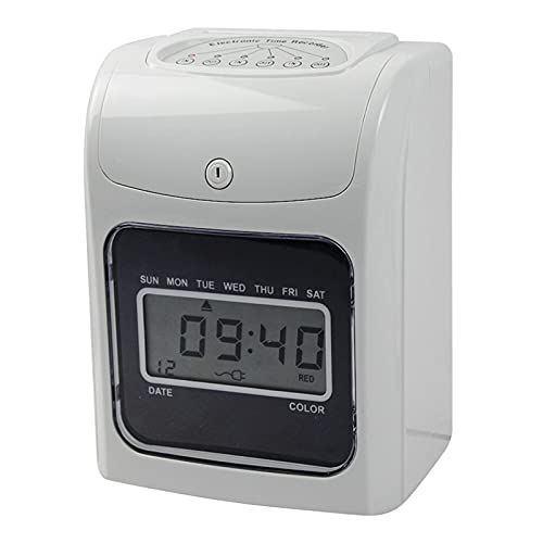 HEALBYBLE Englische Anwesenheitsmaschine ELEKTRONISCHE TIME Clock PAPIERKARTE PUNKTIERENE Mitarbeiter AUF IM Betrieb MOWNALOUS,Ultraschnelle Identifizierung(LCD Screen) von HEALBYBLE
