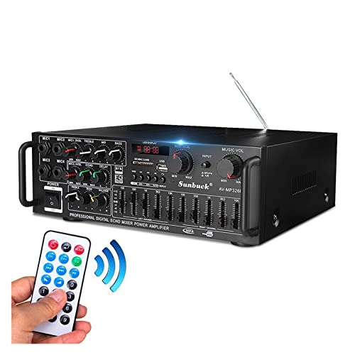 HEALBYBLE Home Bluetooth Amplificador 2 Kanal Startseite Auto Audio Stereo Subwoofer Verstärker Power Audio Verstärker Audio USB SD. Mit Remote.,Einfache Balance-Kontrolle HEALBYBLE Home Bluetooth Amplificador 2 Kanal Startseite Auto Audio Stereo Subwoofer Verstärker Power Audio Verstärker Audio USB SD. Mit Remote.,Einfache Balance-Kontrolle von HEALBYBLE