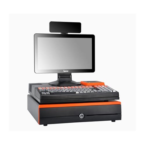 HEALBYBLE Tastatur Drogerie Convenience Store Schreibwarenladen Kassencomputer, Smart Shopping Mall mit integrierter Registrierkasse Supermarkt mit System,Lange Lebensdauer(Cash Register 14 inches) von HEALBYBLE