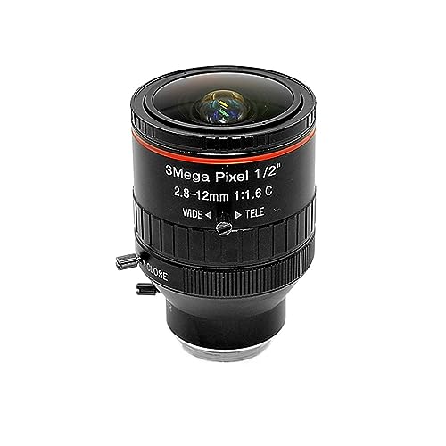 Mikroskoplinse, Industrielles Varifokal-CCTV-Objektiv HD 3MP C-Mount 2,8-12 mm 1/2 Zoll F1,6 geringe Verzerrung for Videoüberwachungs-Sicherheitskameras Einstellbare Vergrößerung Mikroskoplinse, Industrielles Varifokal-CCTV-Objektiv HD 3MP C-Mount 2,8-12 mm 1/2 Zoll F1,6 geringe Verzerrung for Videoüberwachungs-Sicherheitskameras Einstellbare Vergrößerung von HEALBYBLE
