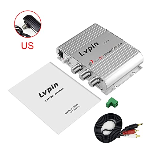 Mit 1. 2v3a. Power + Audiokabel MINI Digitaler Hi-Fi-Auto-Leistungsverstärker 2. 1CH. Digital Subwoofer Stereo-Audioplayer,Einfache Balance-Kontrolle(D) von HEALBYBLE