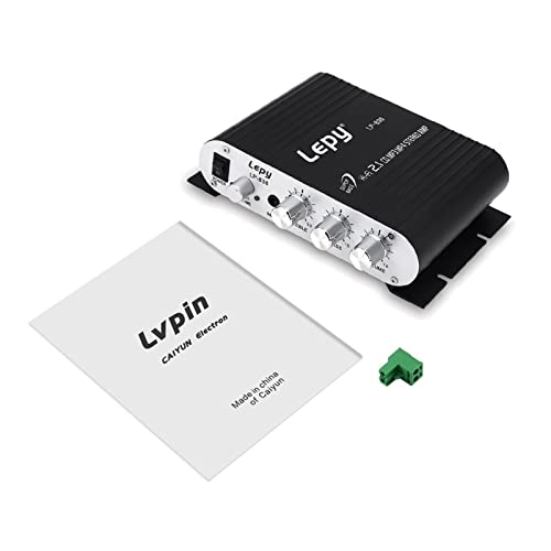 Mit 1. 2v3a. Power + Audiokabel MINI Digitaler Hi-Fi-Auto-Leistungsverstärker 2. 1CH. Digital Subwoofer Stereo-Audioplayer,Einfache Balance-Kontrolle(E) von HEALBYBLE