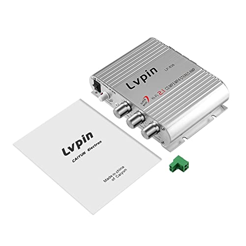 Mit 1. 2v3a. Power + Audiokabel MINI Digitaler Hi-Fi-Auto-Leistungsverstärker 2. 1CH. Digital Subwoofer Stereo-Audioplayer,Einfache Balance-Kontrolle(F) von HEALBYBLE
