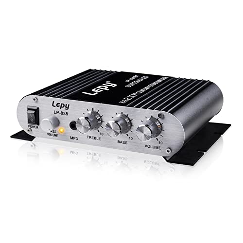 Upgrade 600W Bluetooth-Leistungsverstärker 2.1-Kanal Hi-Fi-Stereo-Lautsprecher Verstärker Audio Sound Heimkino-Verstärker Super Bass,Einfache Balance-Kontrolle(Amplifier) von HEALBYBLE