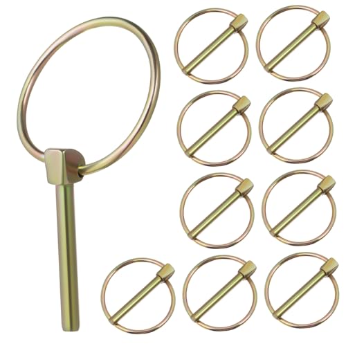 HEALEEP 10 Stück Sortimentssatz für Klappstecker Kupplungssperrstift Schaft Anhängerkupplung robuster Sicherungsstift schwer Rasen Lynchnadel LKW-Klappstecker Eisen Golden HEALEEP 10 Stück Sortimentssatz für Klappstecker Kupplungssperrstift Schaft Anhängerkupplung robuster Sicherungsstift schwer Rasen Lynchnadel LKW-Klappstecker Eisen Golden von HEALEEP