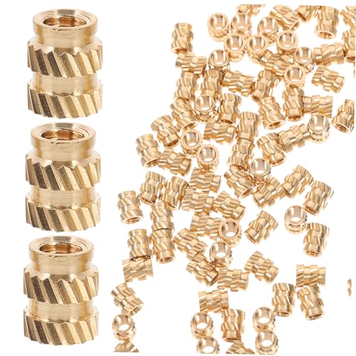 HEALEEP 100-Teiliges Set Einbettungsmutter erhitzen Einbettungsmuttern aus Messing mit Innengewinde Einbettungsmuttern für den Spritzguss Muttereinsätze Kupfer Golden HEALEEP 100-Teiliges Set Einbettungsmutter erhitzen Einbettungsmuttern aus Messing mit Innengewinde Einbettungsmuttern für den Spritzguss Muttereinsätze Kupfer Golden von HEALEEP