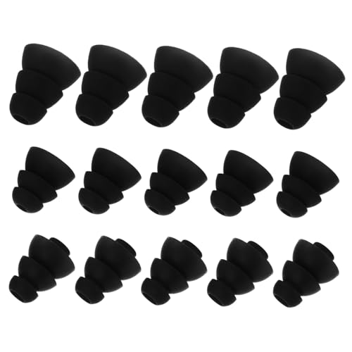 HEALEEP 15 Stück Kopfhörer Silikonhülle Mit Schlafen Ersatz Ohr Pads Kappen Für Kopfhörerabdeckungen Black Kieselgel von HEALEEP