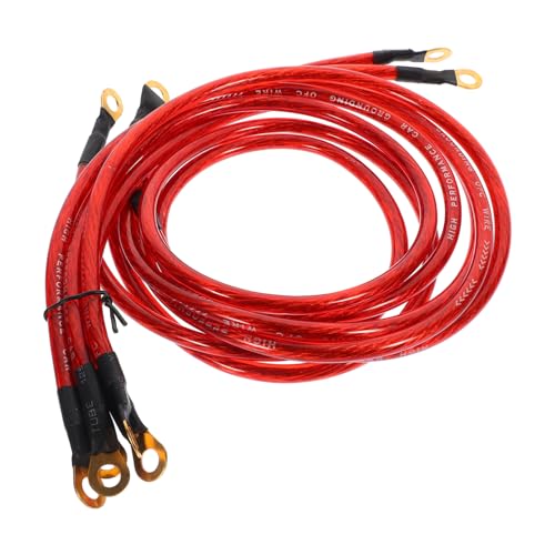 HEALEEP 5 Stück Erdungskabel System Kabelverlängerung Kabel Für Lautsprecher Kabelbinder Auto Lautsprecher Stereo-audiokabel Stereokabel Audioverlängerungskabel Subwoofer-kabel Rot Kupfer von HEALEEP