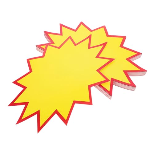HEALEEP 50 Stück Preisschild für explosive Aufkleber leer klein klebrig Einzelhandel Wiederverkauf Anzeichen für Preisexplosionen Preisschilder Zeichen Verkaufsaufkleber Papier Yellow von HEALEEP