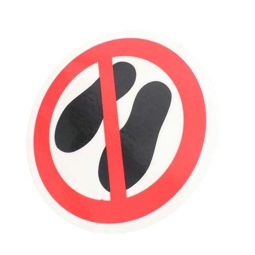 HEALEEP Warnschild Notfallblinken Vorsicht Danke Kein Betreten Aufkleber Etiketten Gelbes Vinyl Reflektierend Mind Keep Please Ground Soliciting No Step Here von HEALEEP