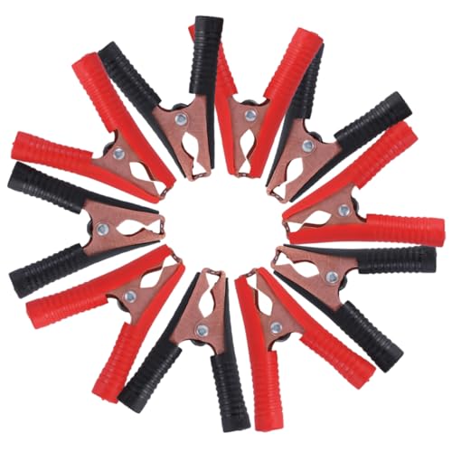 HEALLILY 10Stücke Krokodilklemmen für Autobatterien Spritzwassergeschützt Hochtemperaturbeständig Zuverlässige Batterieladeklemmen für Outdoor Anwendungen für Automobilprojekte HEALLILY 10Stücke Krokodilklemmen für Autobatterien Spritzwassergeschützt Hochtemperaturbeständig Zuverlässige Batterieladeklemmen für Outdoor Anwendungen für Automobilprojekte von HEALLILY