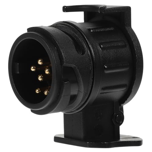 HEALLILY 13 Anhänger -Sockel -Kombination Abschleppen Konverter Anhängerkupplung Reiseadapter 7-poliger Anhängerstecker Anhängerlichtadapter 7 Pin Kupfer Black von HEALLILY