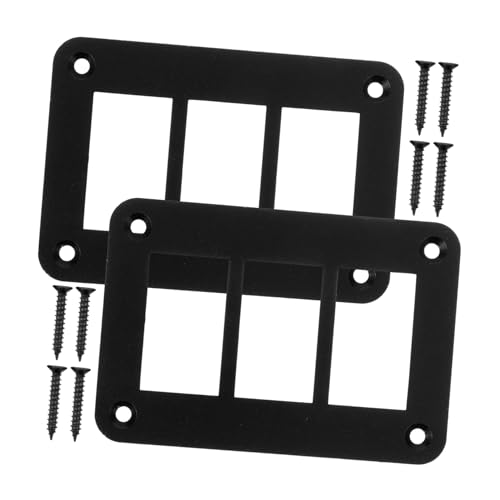 HEALLILY 2Stücke Wippschalter Panel Schaltergehäuse Mit Anschlüssen Robustes Schwarzes Montagehalterung Für Auto Boot Yacht von HEALLILY