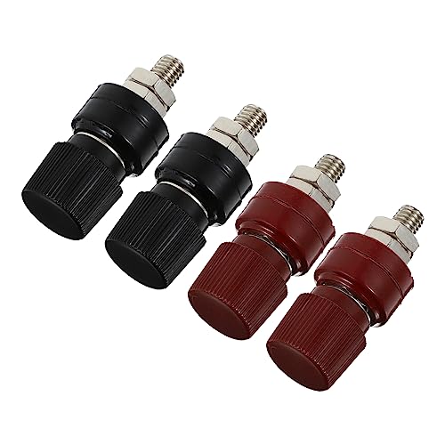 HEALLILY 4 Stück Generatorklemme Batterie Power Kreuzung Batteriepolbolzen Stromanschluss Des Generators Batterieanschlussblock Lärm Drinnen Leistung Batterieklemmen Vernickelter Kupferkern von HEALLILY