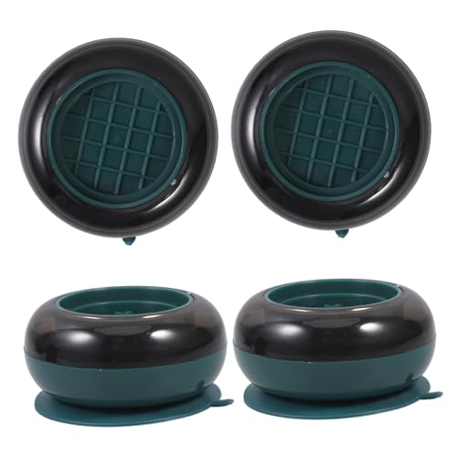 HEALLILY 4Stücke Teiliges Waschmaschinenuntergestell mit Vibrations Pads Höhenverstellbar für Waschmaschinen Kühlschränke Grüne Farbe Stabil Langlebig von HEALLILY