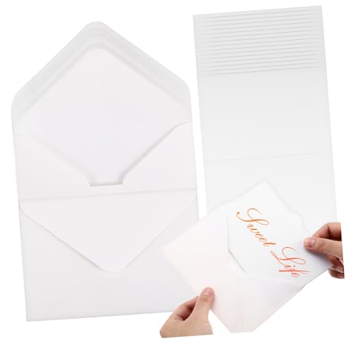HEALLILY 50 Sets Bunter Offset Papierumschlag Grußkarte Im Briefpapier Rosa Briefpapier Kartenherstellung Zubehör Zum Versenden Gefaltete Notizkarten Leere Grußkarten Großpackung von HEALLILY