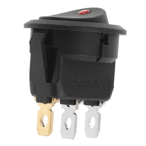 HEALLILY Druckknopf Schalter Mit Licht Umschalten Camper Toggle Umschalter Für Auto Kippschalter Wippschalter Beleuchtet Utv-blinkerschalter Motorrad Blinkerschalter Abs Schwarz von HEALLILY