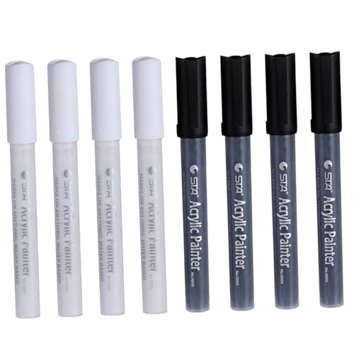 HEALSOPTHY 8 Stück Aquarellstift Markierstift Acrylmalstift Marker Stifte Acrylmalstifte Acrylmarker Malmarker Malstifte Malstifte Malstifte Malstifte Kunstmarker Kunststoff von HEALSOPTHY