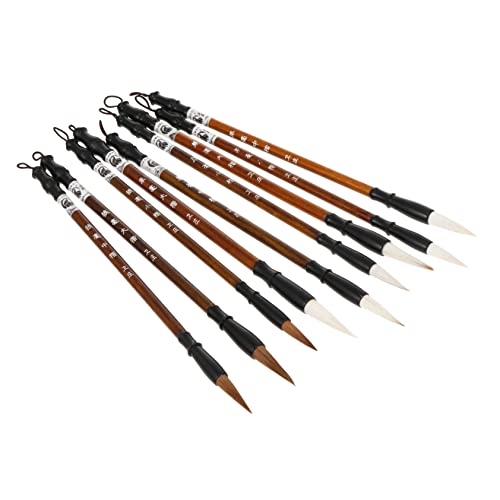 HEALSOPTHY 9Stücke Kalligraphie Pinsel Teilig Schreibwerkzeuge mit Echtem Schafhaar für Chinesische Kalligraphie und Malerei Praktische und Stifte für Anfänger HEALSOPTHY 9Stücke Kalligraphie Pinsel Teilig Schreibwerkzeuge mit Echtem Schafhaar für Chinesische Kalligraphie und Malerei Praktische und Stifte für Anfänger von HEALSOPTHY