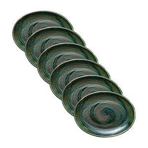 6 HEART & SOUL Servierplatten Perfect Match Avocado grün 25,0 x 19,0 cm von HEART & SOUL