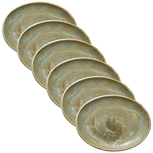 6 HEART & SOUL Servierplatten Perfect Match Thyme hellgrün 25,0 x 19,0 cm von HEART & SOUL