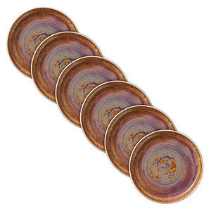 6 HEART & SOUL Teller Perfect Match Oyster braun 24,0 cm von HEART & SOUL