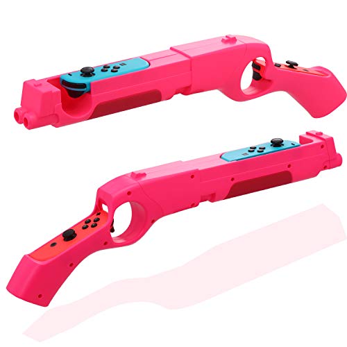 HEATFUN Game Gun Controller kompatibel mit Switch Shooting Games Wolfenstein 2: The New Colossus, Big Buck Hunter Arcade - Switch und andere Schießspiele - Pink (1 Pack) von HEATFUN