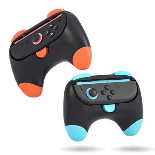 HEATFUN Switch 2 Controller Grips, Ergonomic Handles for Switch 2 Joy-Con, Anti-Slip & Lightweight Switch 2 Joycon Grips - Black (2 Packs) von HEATFUN