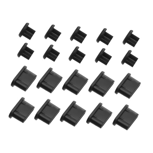 HEATSHAKING 10Paare Typ C Kopfhörer Buchsen Staubschutzstecker für Laptops Pcs Schwarz Optimaler Schutz vor Schmutz HEATSHAKING 10Paare Typ C Kopfhörer Buchsen Staubschutzstecker für Laptops Pcs Schwarz Optimaler Schutz vor Schmutz von HEATSHAKING