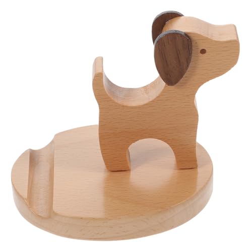 HEATSHAKING 1Stück Kreativer Hund Handyhalter aus Holz Dekorativer Handyständer für Desktop für Büro Schlafzimmer Wohnzimmer Accessoire für Smartphone Tablet Stabil HEATSHAKING 1Stück Kreativer Hund Handyhalter aus Holz Dekorativer Handyständer für Desktop für Büro Schlafzimmer Wohnzimmer Accessoire für Smartphone Tablet Stabil von HEATSHAKING