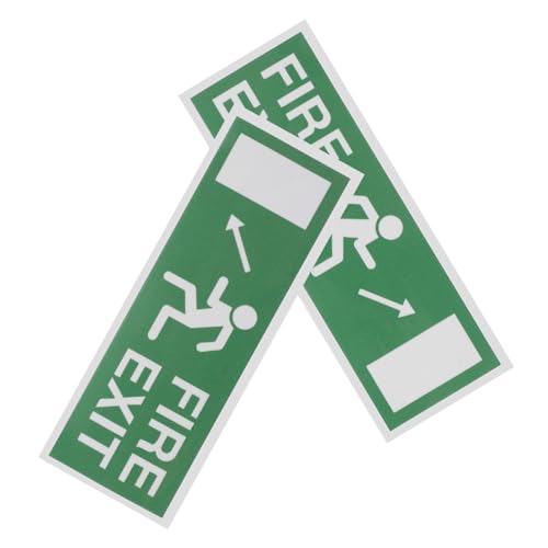 HEATSHAKING 2 Blatt Warnschildaufkleber Aufzugssicherheitsschilder Glühbirnen Für Ausgangsschilder Privateigentum Keine Übertretungsschilder Verlassen Light Green Papier HEATSHAKING 2 Blatt Warnschildaufkleber Aufzugssicherheitsschilder Glühbirnen Für Ausgangsschilder Privateigentum Keine Übertretungsschilder Verlassen Light Green Papier von HEATSHAKING