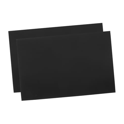 HEATSHAKING 2 Stück Gravierte bedruckte Aluminiumplatte im dunklen Vinyl leuchten farbiges Druckerpapier glänzender Karton permanent haftendes Vinyl Metallfolienhandwerk Black von HEATSHAKING