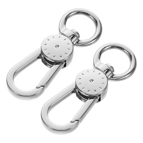 HEATSHAKING 2 Stück Handy Lanyard Schnalle Schlüsselanhänger DIY Lanyard-Verschluss Schnappschwenker Schlüsselbandverschluss Hakenschnalle Schlüsselbundschnalle Metall Silver von HEATSHAKING
