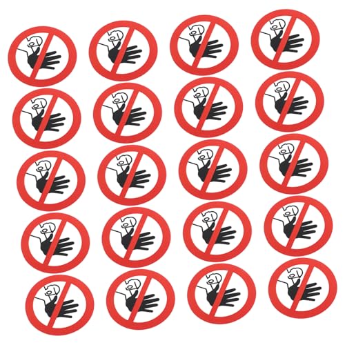 HEATSHAKING 20 Blatt Logo-aufkleber Geben Sie Kein Band Ein Straßenaufkleberband Bodenmarkierungsband Privates Schild Nicht Lesen Anhänger Aufkleber Stoppschild-aufkleber Mini-warnschild Vinyl von HEATSHAKING