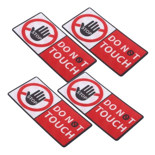 HEATSHAKING 4 Blatt Aufkleber „Don'T Touch“ Aufkleber „Do Not Touch Danger“ Vinyl HEATSHAKING 4 Blatt Aufkleber „Don'T Touch“ Aufkleber „Do Not Touch Danger“ Vinyl von HEATSHAKING