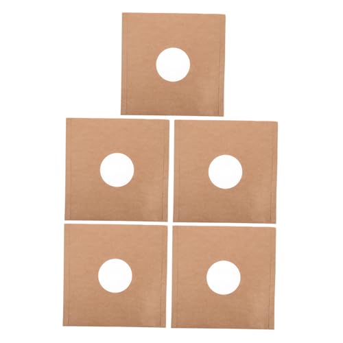 HEATSHAKING 5 Stück 12 Schallplattentasche aus Vinyl Albumhüllen aus Papier Vinyl-Schutzhüllen leere Albumhüllen matte Vinylhüllen Ärmel Schutz für leere Datensätze Light Brown von HEATSHAKING