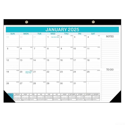 Erstellen Sie Ihren Zeitplan mit unseren Tischkalenderhüllen Januar bis Juni 5,146.0 cm einem einfachen Design für Zuhause oder Büro, Blau von HEBEOT