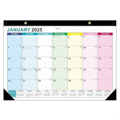 Erstellen Sie Ihren Zeitplan mit unseren Tischkalenderhüllen Januar bis Juni 5,146.0 cm einem einfachen Design für Zuhause oder Büro (mehrfarbig) von HEBEOT