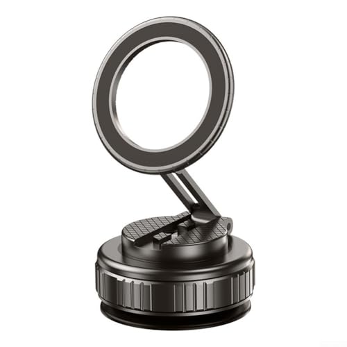 HEBEOT Vakuum-Magnet-Handyhalterung sorgt für eine sichere Nutzung während der Fahrt oder im Freien (schwarz) von HEBEOT