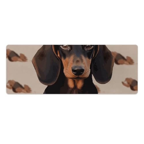 Gaming-Mauspad, Schreibtischunterlage, großes Mauspad, Dackel, Hund, LED-Mauspad, rutschfeste Unterseite, wasserdicht, Schreibtisch-Schreibunterlage für Büro und Zuhause Gaming-Mauspad, Schreibtischunterlage, großes Mauspad, Dackel, Hund, LED-Mauspad, rutschfeste Unterseite, wasserdicht, Schreibtisch-Schreibunterlage für Büro und Zuhause von HEBVNJF