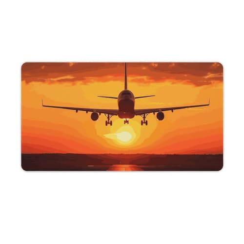 Gaming-Mauspad, Schreibtischunterlage, großes Mauspad, Flugzeug, Sonnenuntergang, LED-Mauspad, rutschfeste Unterseite, wasserdicht, Schreibtischunterlage für Büro und Zuhause Gaming-Mauspad, Schreibtischunterlage, großes Mauspad, Flugzeug, Sonnenuntergang, LED-Mauspad, rutschfeste Unterseite, wasserdicht, Schreibtischunterlage für Büro und Zuhause von HEBVNJF
