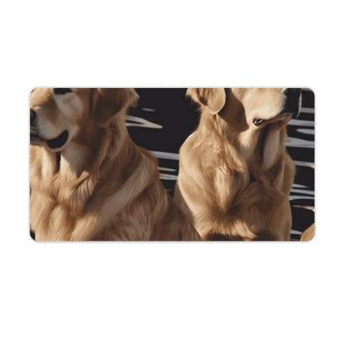 Gaming-Mauspad, Schreibtischunterlage, großes Mauspad, Golden Retrievers, LED-Mauspad, rutschfeste Unterseite, wasserdicht, Schreibtisch-Schreibunterlage für Büro und Zuhause Gaming-Mauspad, Schreibtischunterlage, großes Mauspad, Golden Retrievers, LED-Mauspad, rutschfeste Unterseite, wasserdicht, Schreibtisch-Schreibunterlage für Büro und Zuhause von HEBVNJF