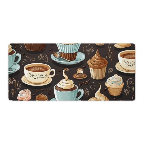 Gaming-Mauspad, Schreibtischunterlage, großes Mauspad, Kaffee und Süßigkeiten, LED-Mauspad, rutschfeste Unterseite, wasserdicht, Schreibtisch-Schreibunterlage für Büro und Zuhause Gaming-Mauspad, Schreibtischunterlage, großes Mauspad, Kaffee und Süßigkeiten, LED-Mauspad, rutschfeste Unterseite, wasserdicht, Schreibtisch-Schreibunterlage für Büro und Zuhause von HEBVNJF