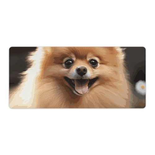 Gaming-Mauspad, Schreibtischunterlage, großes Mauspad, Pomeranian Dog, LED-Mauspad, rutschfeste Unterseite, wasserdicht, Schreibtisch-Schreibunterlage für Büro und Zuhause Gaming-Mauspad, Schreibtischunterlage, großes Mauspad, Pomeranian Dog, LED-Mauspad, rutschfeste Unterseite, wasserdicht, Schreibtisch-Schreibunterlage für Büro und Zuhause von HEBVNJF