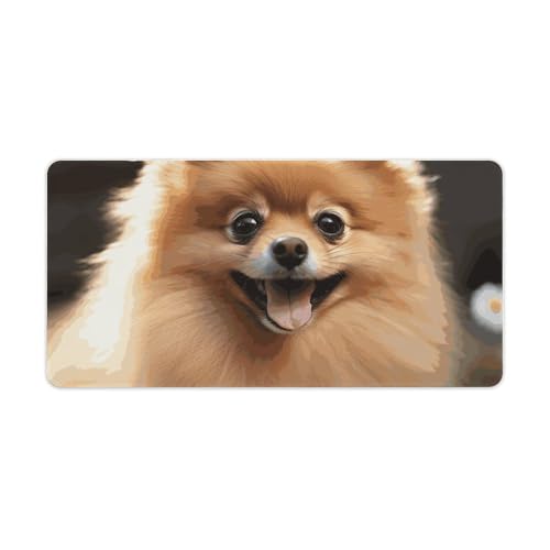 Gaming-Mauspad, Schreibtischunterlage, großes Mauspad, Pomeranian Dog, LED-Mauspad, rutschfeste Unterseite, wasserdicht, Schreibtisch-Schreibunterlage für Büro und Zuhause Gaming-Mauspad, Schreibtischunterlage, großes Mauspad, Pomeranian Dog, LED-Mauspad, rutschfeste Unterseite, wasserdicht, Schreibtisch-Schreibunterlage für Büro und Zuhause von HEBVNJF
